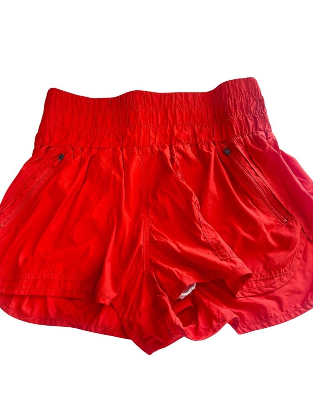 Free People Movement Red High-Rise Athletic Shorts With Pockets Large